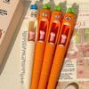Cartoon Carrot Pressing Gel Pen Funny Carrot Writing Pen Quick-Drying Neutral Pens Writing Smooth Pens Student Stationery Gifts