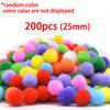 100/200/300pcs Fluffy Pom-Pom Cat Toy DIY Felt Craft Handmade Sewing Tool Home Decor for Hair Doll Greeting Card Accessories XJM