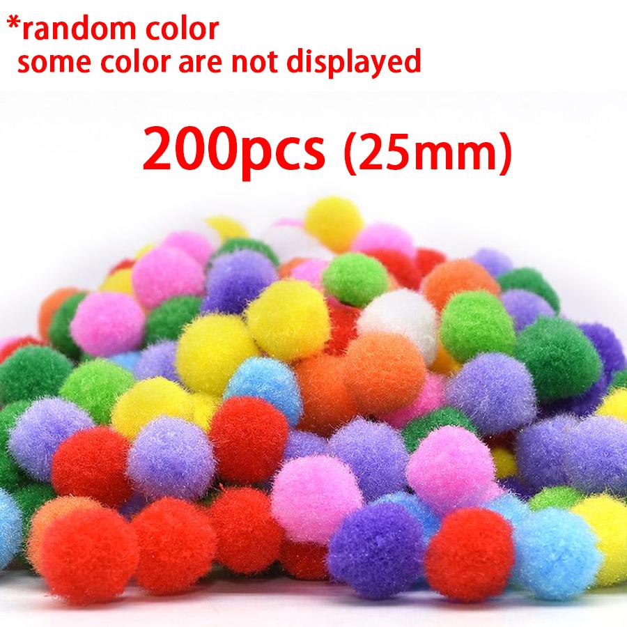 100/200/300pcs Fluffy Pom-Pom Cat Toy DIY Felt Craft Handmade Sewing Tool Home Decor for Hair Doll Greeting Card Accessories XJM