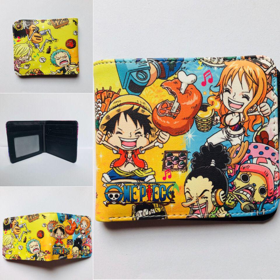 One Piece Luffy & Zoro Unisex PU skórzany krótki portfel i portmonetka