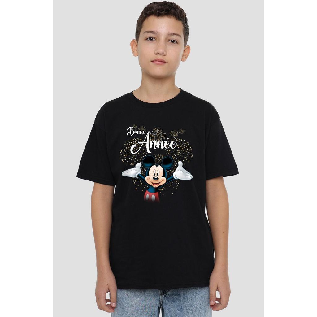 Disney Childrens/Kids French Mickey Mouse Fireworks New Year T-Shirt