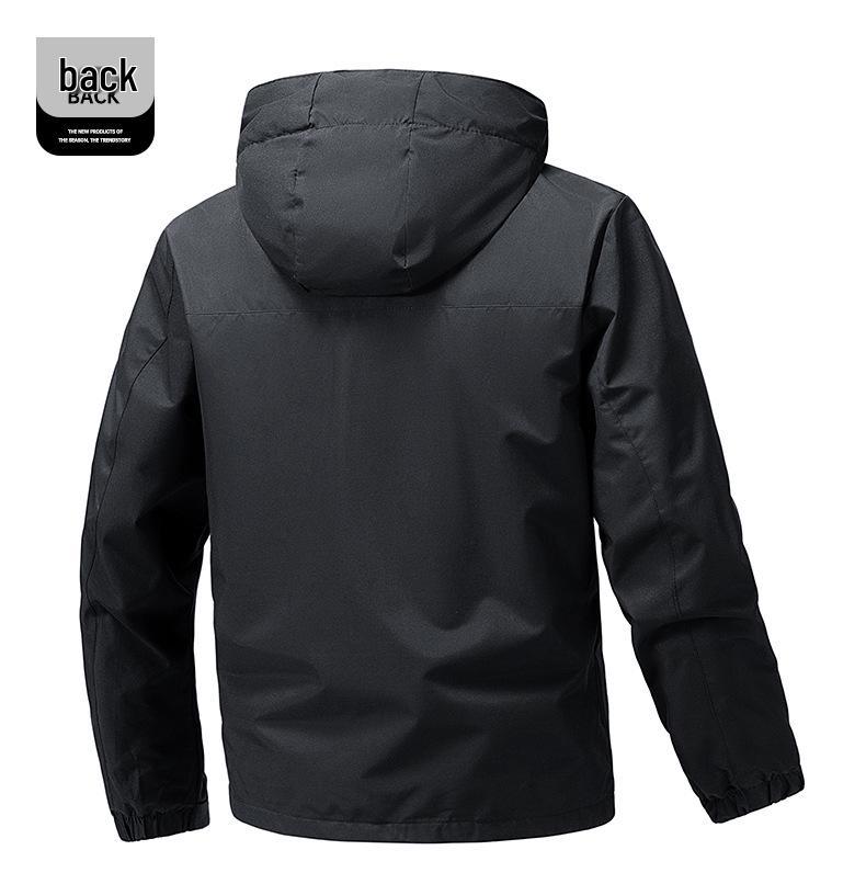 Men's Outdoor Softshell Jacket - Detachable, Windproof & Waterproof, Trendy Mountaineering & Casual Sports Outerwear
