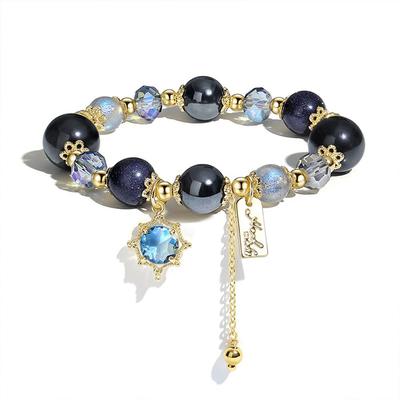 Power Stone Bracelets for Natural Stone Star Human Love Luck Love Protection from Accessories Women, Crystal, Tourmaline, Bracelets, Obsidian,