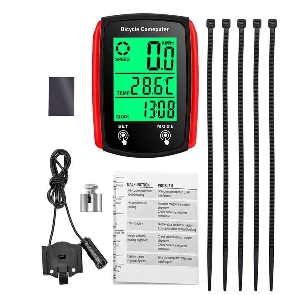 Bicycle Computer Set Tool Waterproof Wired Speedometer