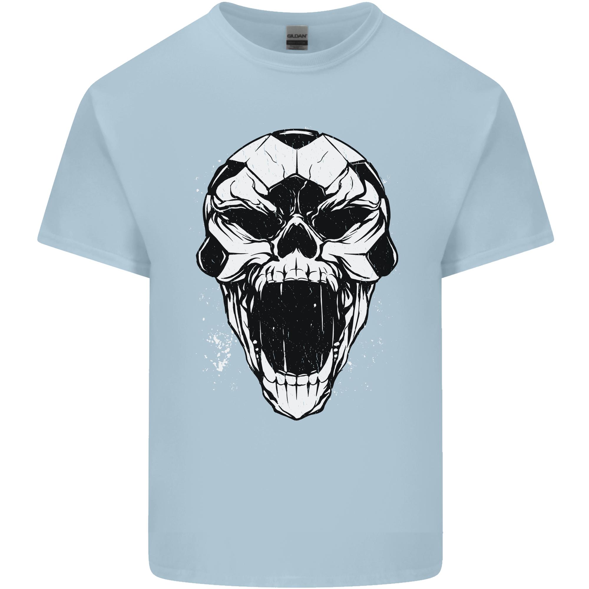 A Football Skull Soccer Footy Unisexs Light Cotton TShirt S