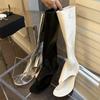 Fashion Eilyken Designer Clip Toe Low Heels Knee High Boot Sandals Woman Fashion Zipper Banquet Summer Shoes Flip Flops Botas Mujer