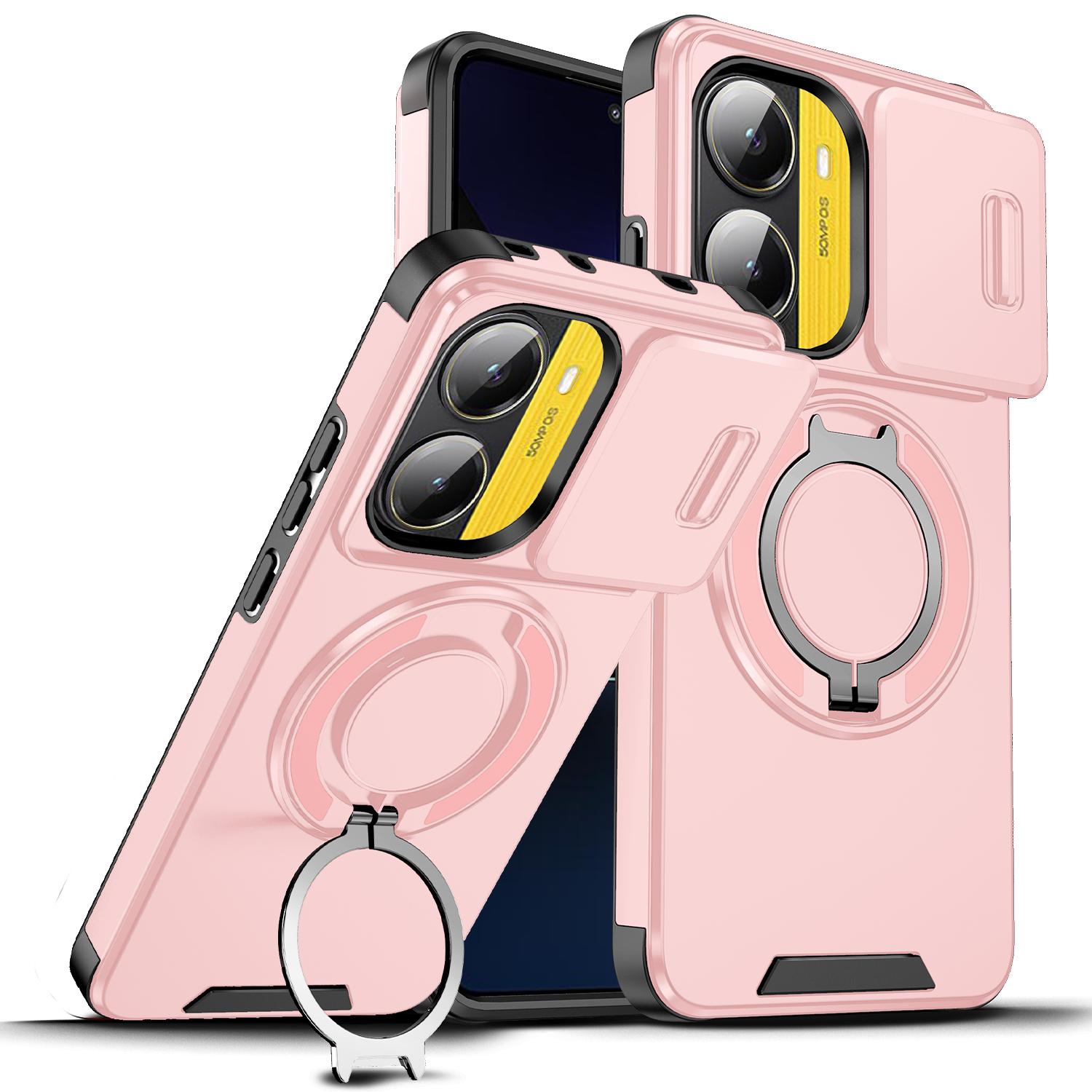 

Протиударний Магнітний Чохол для Xiaomi POCO X7 Pro X6 Pro F7 Ultra C71 C75 M6 Poco X7Pro Pocox7 Захист Об єктива Камери-слайдера з Підставкою Poco F7 рожевий