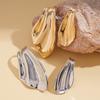 Irregular Geometric Fishtail Silver Needle Earrings Cold Wind Earrings