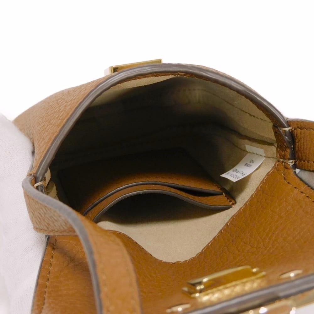 Used Britten Phone Crossbody Case (10833) 151007 7921, Pebbled Brown, Pochette, Smartphone Case with Double T Logo