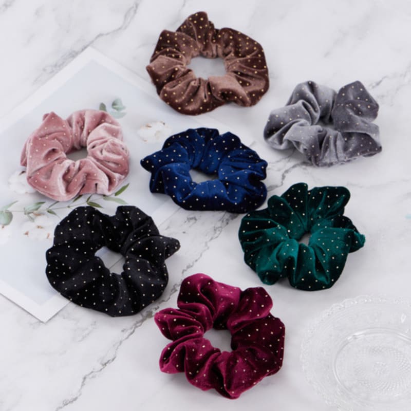 Maia Gold Velvet Crunch 7-piece Set