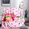 Straw-berry Friends Blanket Lightweight Flannel Bedding Blanket Perfect for Travel, Camping, Living Rooms, Offices, Sofas, Fan Christmas gift