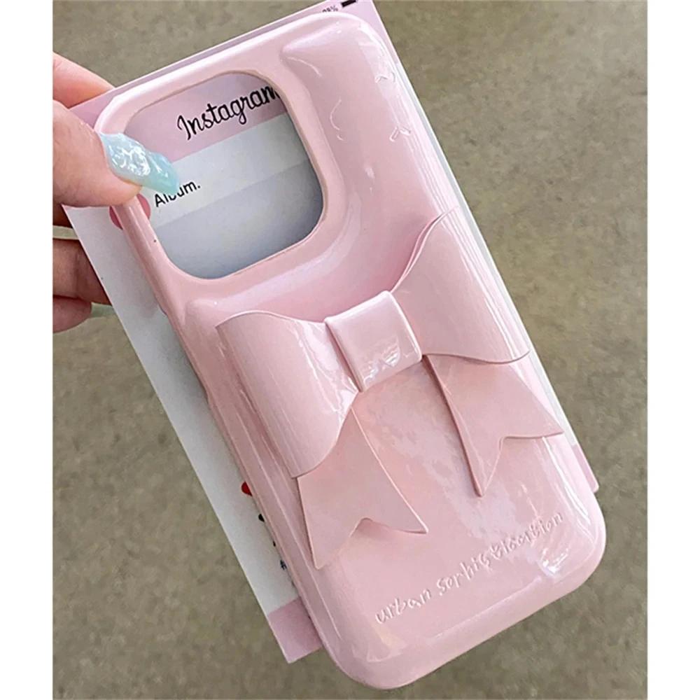 INS Kreativní lesklý obal na telefon s mašlí ve tvaru mýdla Pro iPhone 17 Promax 16 15 13 14 12 Pro Max Cukrová barva Měkký kryt Nárazuvzdorná skořepina