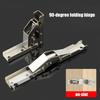 2Pcs 90 Degree Self-Locking Folding Hinge Door/Shelf Hinge Replacement Shelf Bracket Concealed Hinge Space Saving