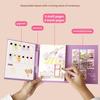 Travel Watercolor Painting Set with Tri-Fold Book, Built-in 12 Colors & Stress Relief Note Paper for DIY Art Folding Book