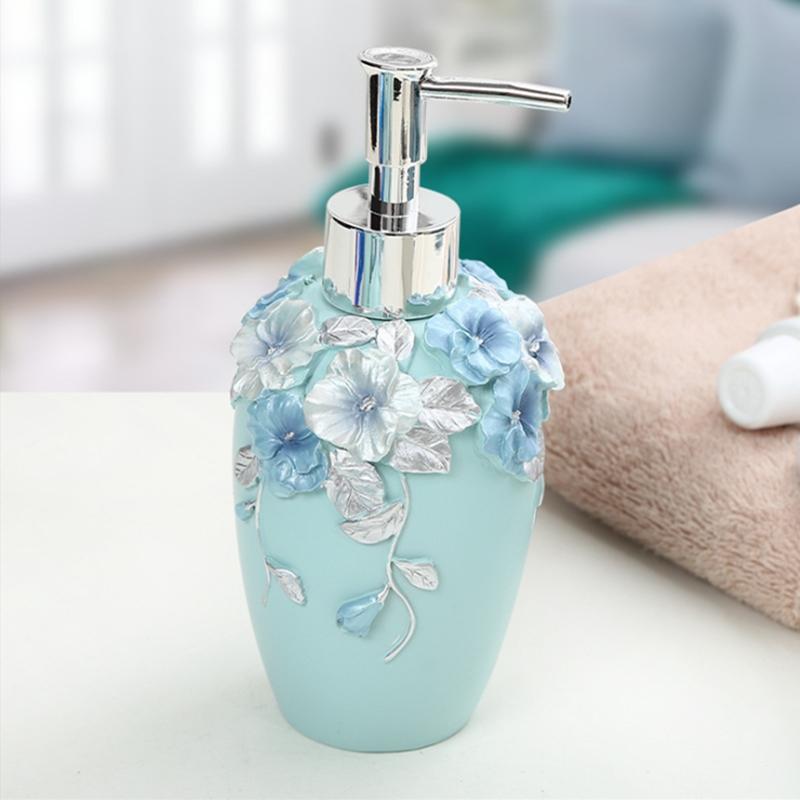 1pc 360ml Pump Bottle Refillable Empty Decorative Liquid Holder Lotion Dispenser Container for Liquid Soap Shampoo Shower Gel