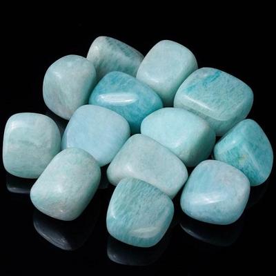 Amazonite Tumbled Stones Reiki Chakra Healing Decorative Pebbles, Vase Fillers Tumble Stone for Jewellery Gift Item  13 Pieces Set