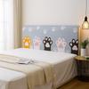 Soft Elastic Bed Head Cover Cartoon Dustproof Bedside Cover Skin-friendly Feel Cat Pattern Quilted Head Cover Decoration