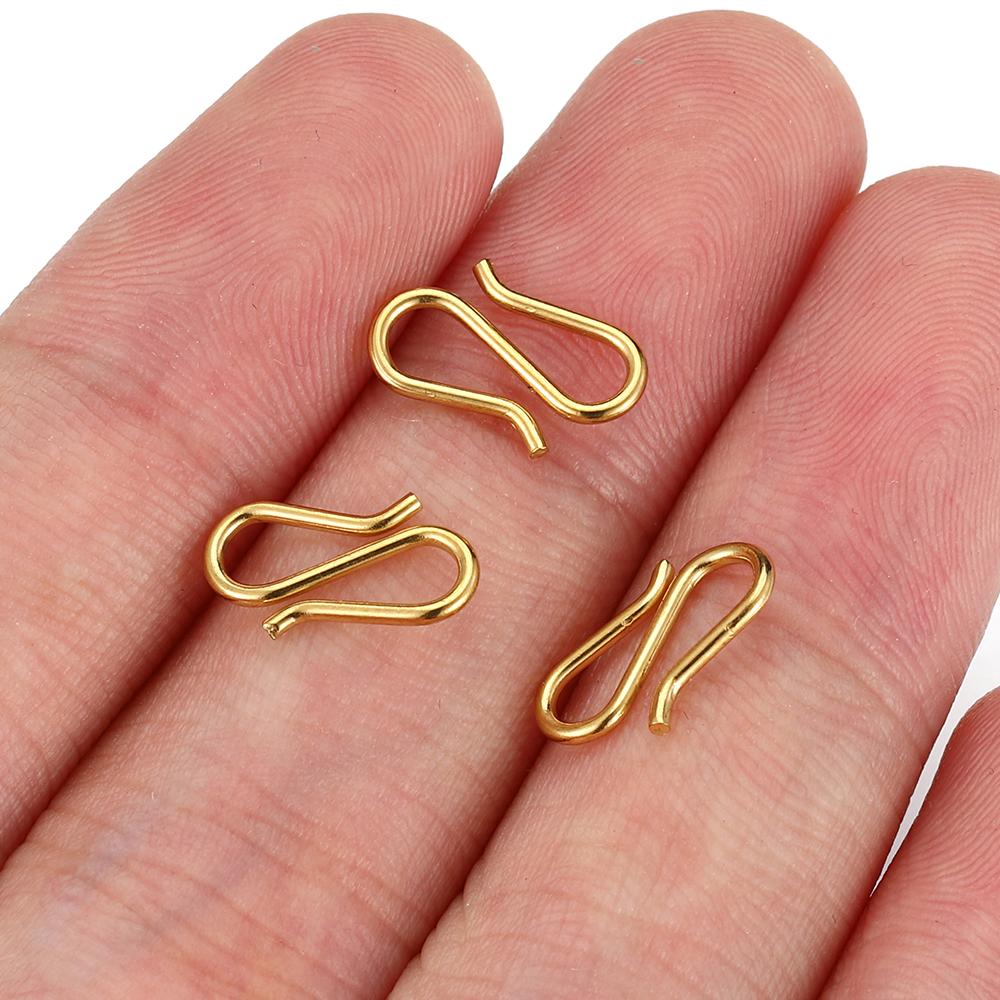 20pcs Stainless Steel S Shape Clasps Gold Color DIY Necklace S Hooks Bracelets Connectors Jewelry Making Finding Wholesale