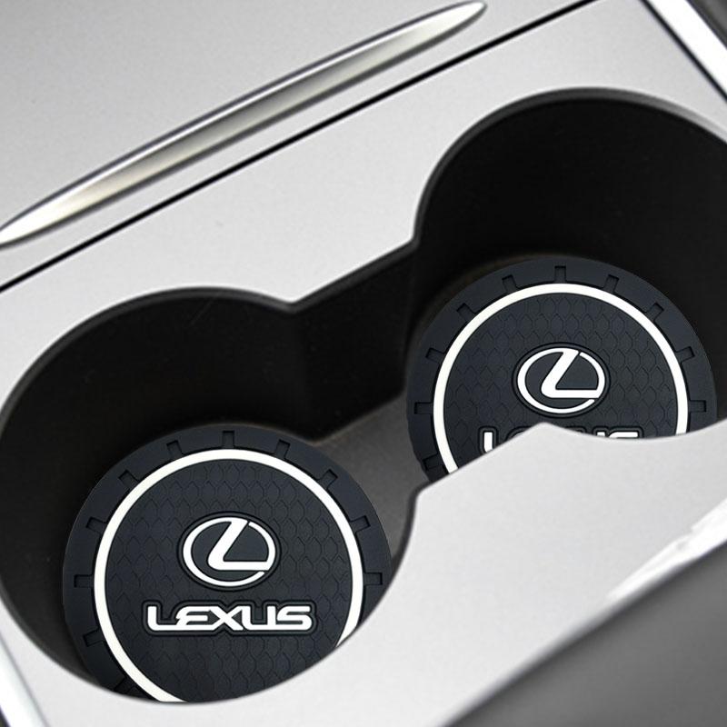 Car Anti Slip Coaster Anti-noise Water Cup Pad Cushion Car Styling For Lexus ES RX NX LS UX LM LX GX LC RZ IS CT GS RC HS SC LBX