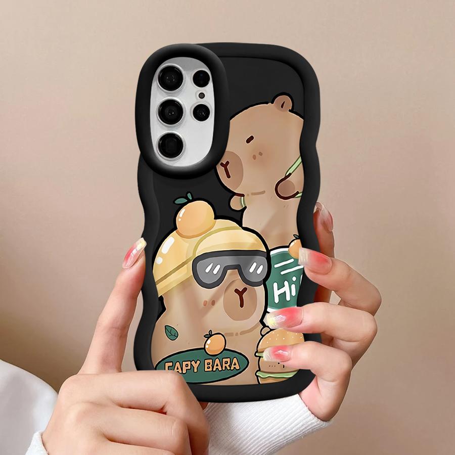 Capybara Cartoon Soft Phone Cover Case for Samsung Galaxy S24 S20 FE S23 Plus S22 Ultra A25 S21 S25 A26 A34 A24 A54 A36 A55 A35