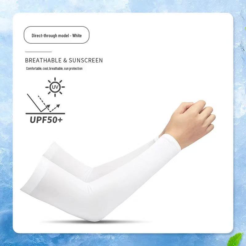 Ice Silk Anti-UV Sun Protection Sleeves for Men & Women – Cool Arm Covers for Driving