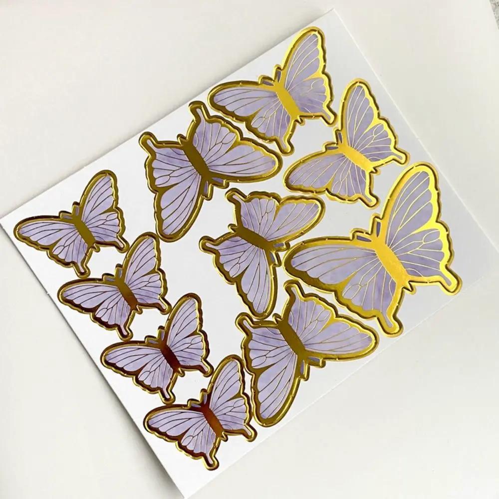 1Sheet Happy Birthday Sequins Butterfly Cake Topper Cake Decoration Simulation Butterflies Wedding Cake Decorating Supplies