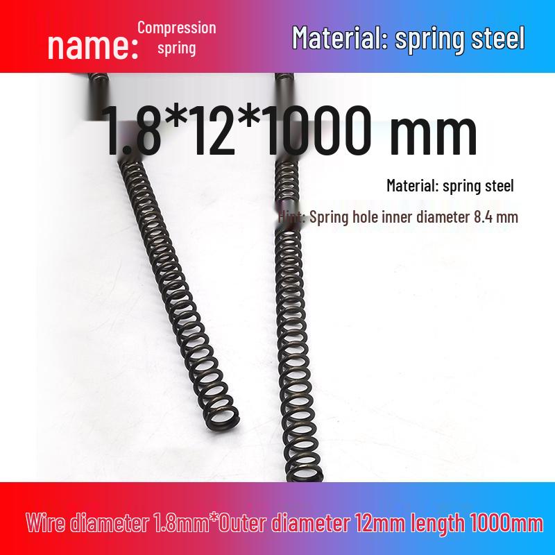Spring Wire: 1m Long, Soft Pressure, Manganese Steel, 0.3-4.5mm Diameter, Yellow Compression Return.