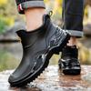 Men's Waterproof Work Rain Boots for Fishing Gardening Car Wash Indoor Kitchen Rubber Shoes Durable Comfortable
