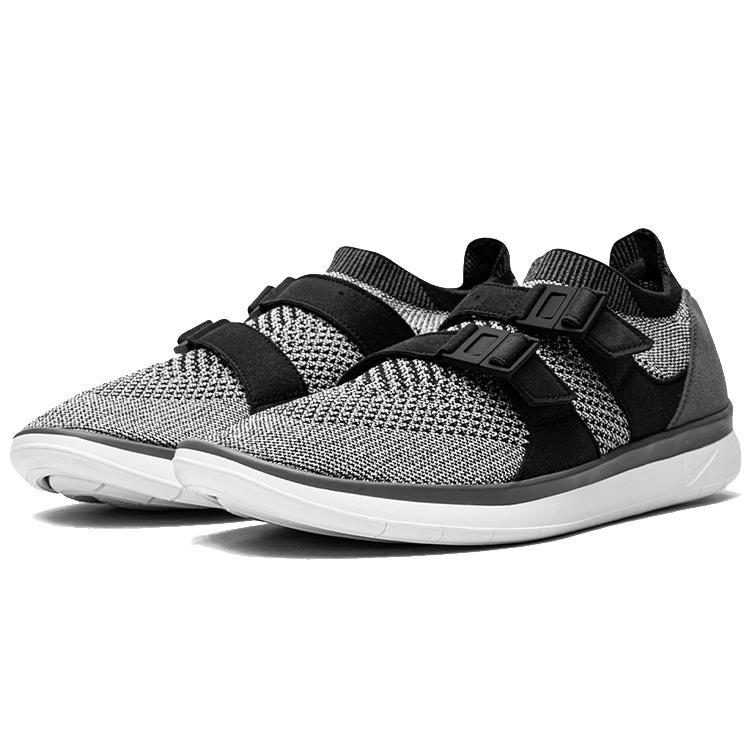 New Nike Air Sock Racer Flyknit 'White Black Dark Grey' 898022-100