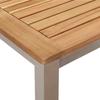 Garden Dining Set 5 Pcs Solid Acacia Wood and Stainless Steel