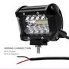 For Tractor Boat Offroad Car Light Work Light Super Bright 2Pcs/set Car-styling 4" LED Light Bar DC12V 24V