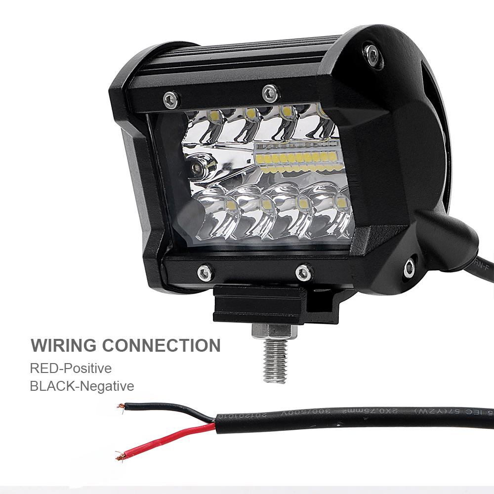 For Tractor Boat Offroad Car Light Work Light Super Bright 2Pcs/set Car-styling 4" LED Light Bar DC12V 24V