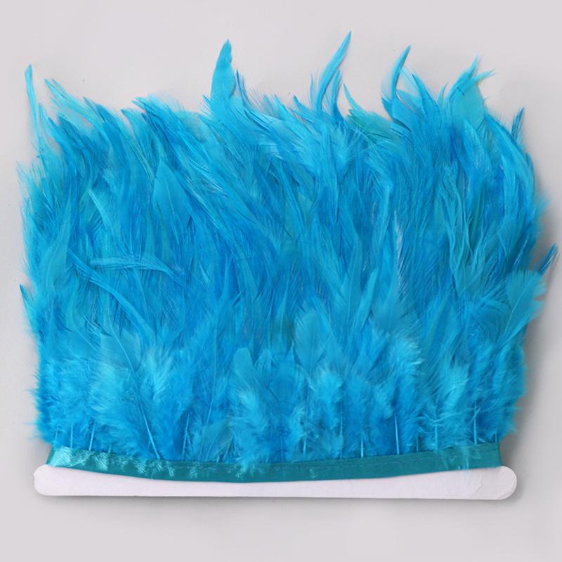Sharp Chicken Feather Trim Fabric: White & Colored Strips, Hot Selling Cross-Border Fabric Tape.