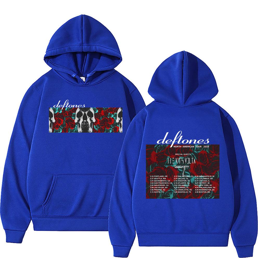 Rock Band Deftones North American Tour  Hoodie Men Women Retro Alternative Heavy Metal Sweatshirt Unisex Oversized Hoodies