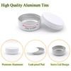 Wopanxye 1oz White Aluminum Refillable Cream Cases for Brown Candle Lip Gloss Small Round Portable Storage Hot Business Trip Supplies 12-Pack 30g/30ml