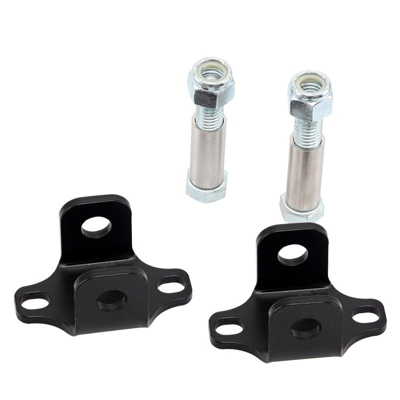 Front Shock Lower Bar Pin Eliminator Kit Compatible w/ for 1997-2006 Jeep Wrangler TJ 84-01 Cherokee XJ 1088