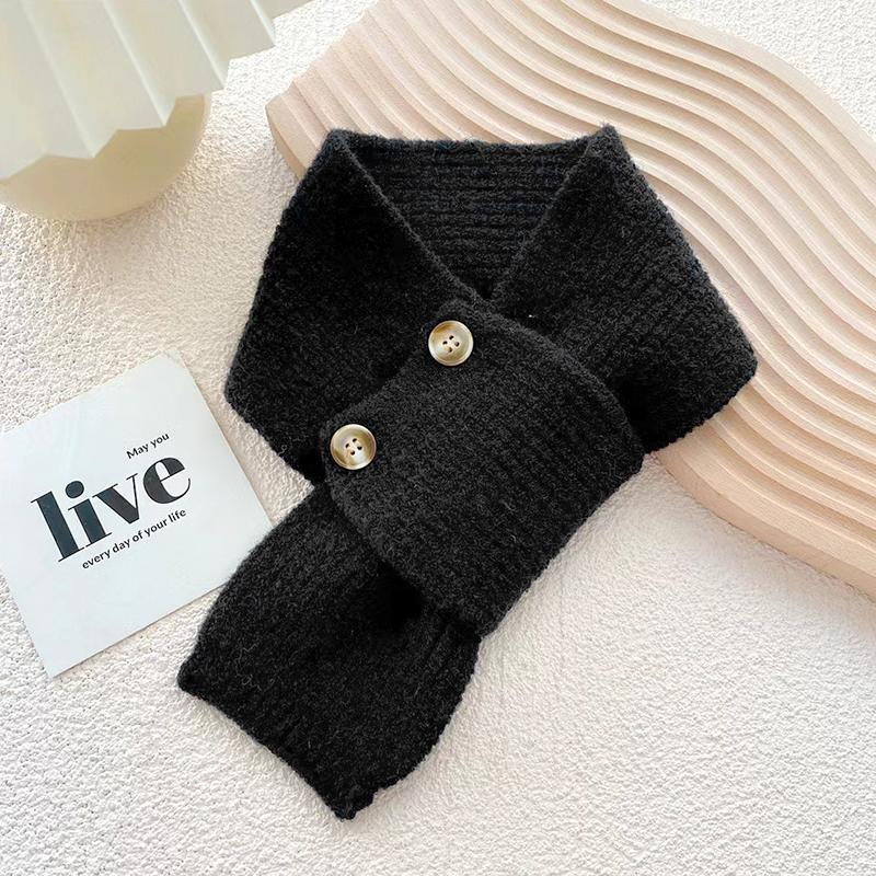 1ks Vlněná šála Větruodolná Dětský dárek Cukrově barevná Pletená šála Zimní Teplá Módní