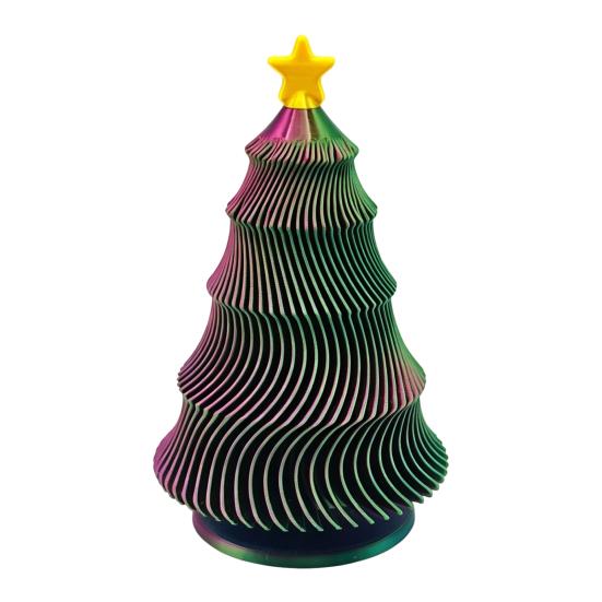 DYS 3D Printed Christmas Tree Fidget Toy, Lightweight Mini Desktop Ornament, Decompression Hand Toy for Anxiety Relief And Relaxation Gift