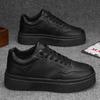 Summer Men's Shoes New Breathable Little White Shoes Men's Trend Versatile Platform Sports Shoes Casual Black Board Shoes Trendy Shoes