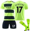 22/23 Manchester City Second Away Jerseys Children's Football Training Suit Set