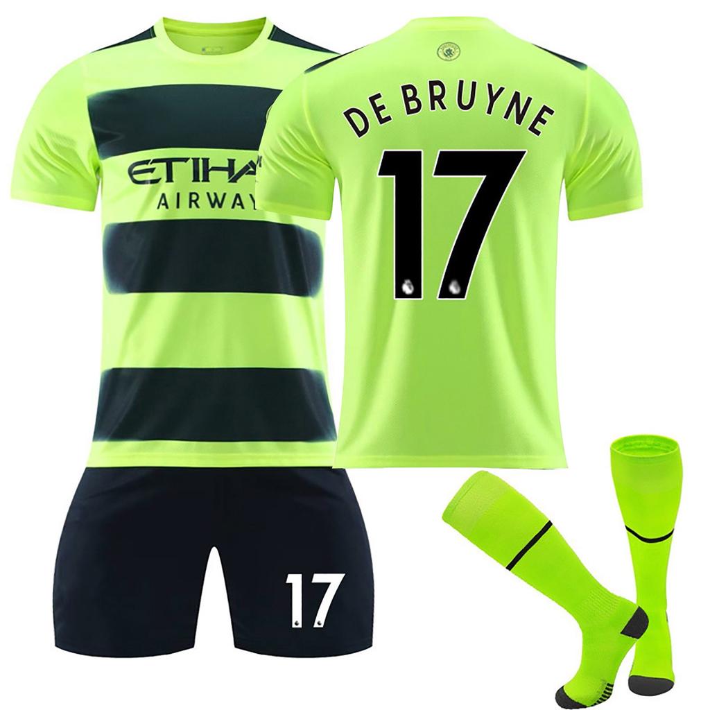 22/23 Manchester City Second Away Jerseys Children's Football Training Suit Set