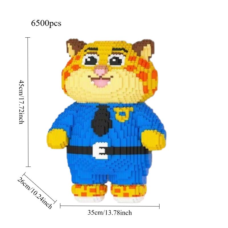 New 3500pcs Zootopia Judy Nick Combination Set Assembled Blocks Toy Model Children Adult Toys Birthday Gift Desktop Ornament