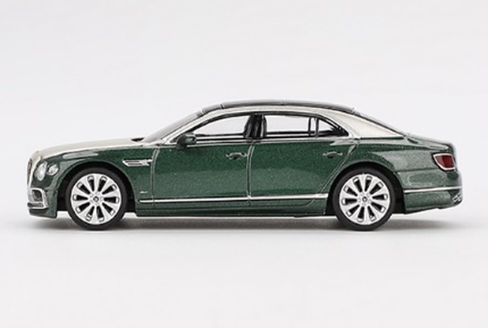 MINI GT Scale Bentley Flying Spur White Sand Verdant Finished Model 1/64 (Left-Hand Drive) MGT00867-BL