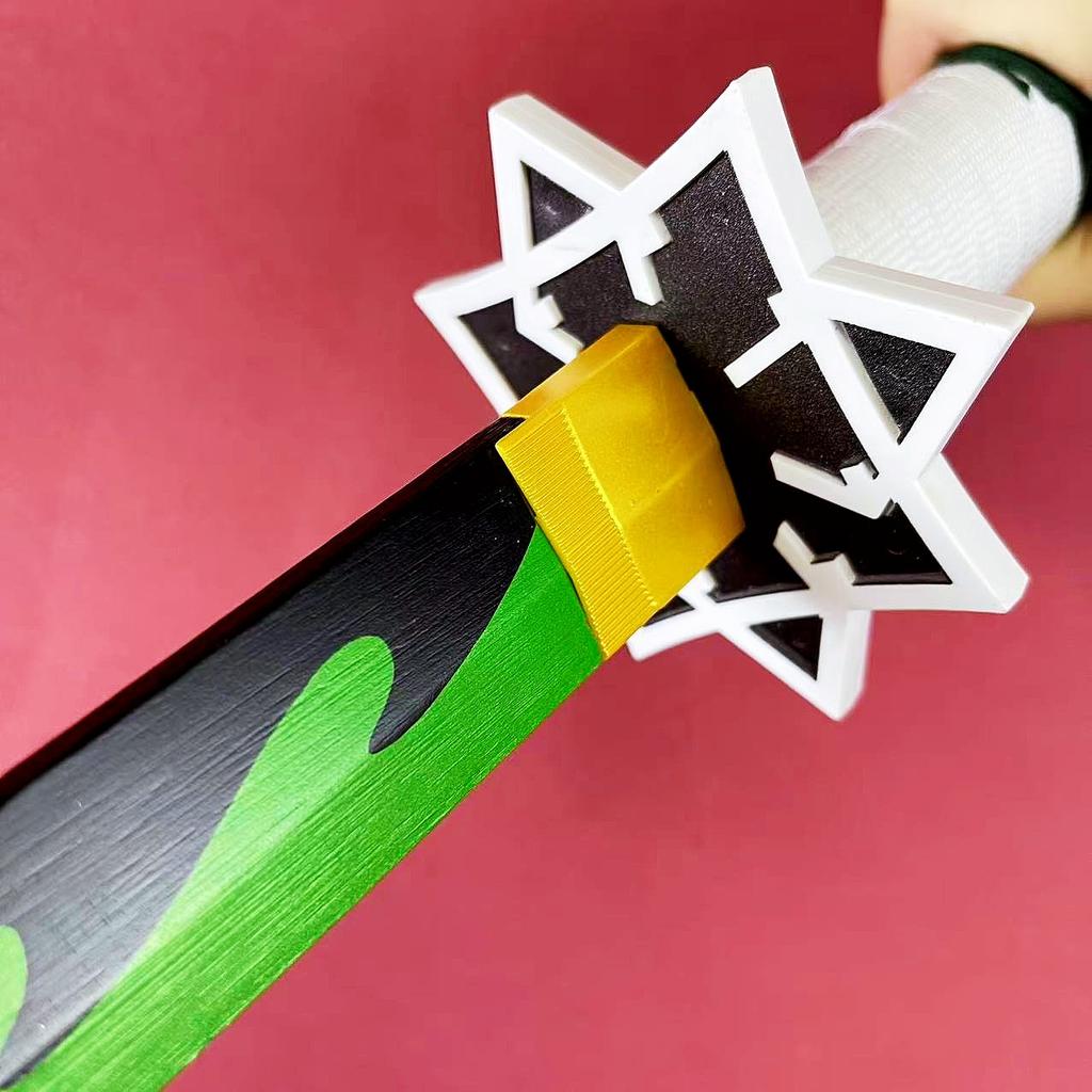 40inch Demon Slayer Genya Katana Ninja Knife Kimetsu No Yaiba Anime Cosplay Prop Real Size Japanese Katana Samurai Sabre Toy