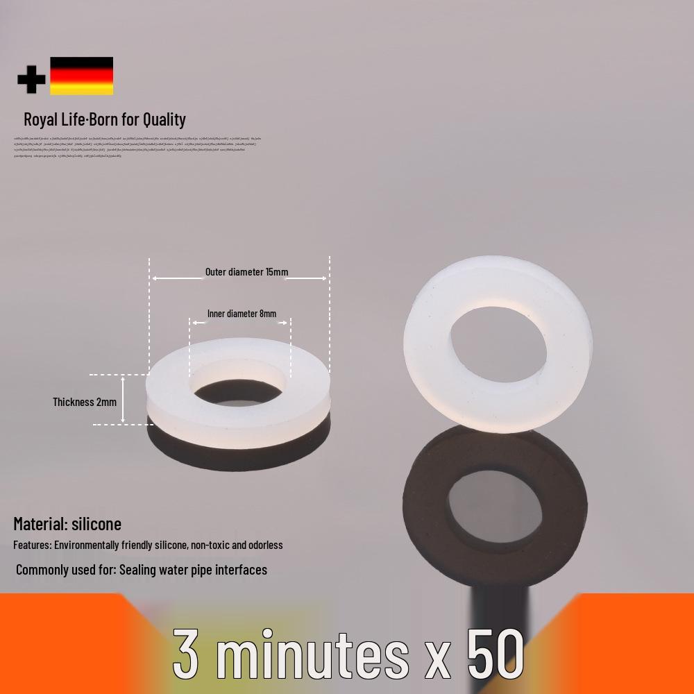 1-Inch Silicone Rubber Gasket Ring for Water Heaters and Pipes - 4-Minute Seal Flat Gasket