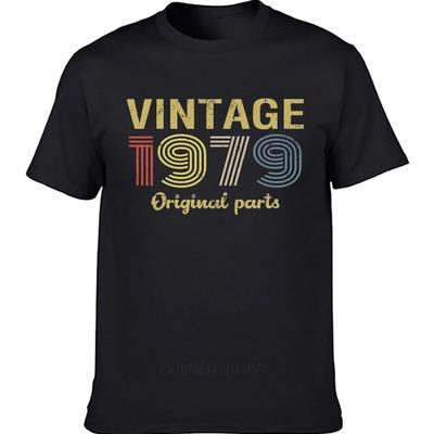 Funny Vintage Original Parts 1979 Retro Gift Tee Tops Round Neck Short-Sleeve Fashion Tshirt Clothing Casual Basic T-shirts