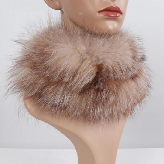 Nowy Szalik z Prawdziwego Futra Lisiego Opaski Futrzane Kobiety Zima Szaliki z Futra Lisiego Luksusowy Ocieplacz na Szyję Dobra Elastyczność Naturalne Futrzane Mufki