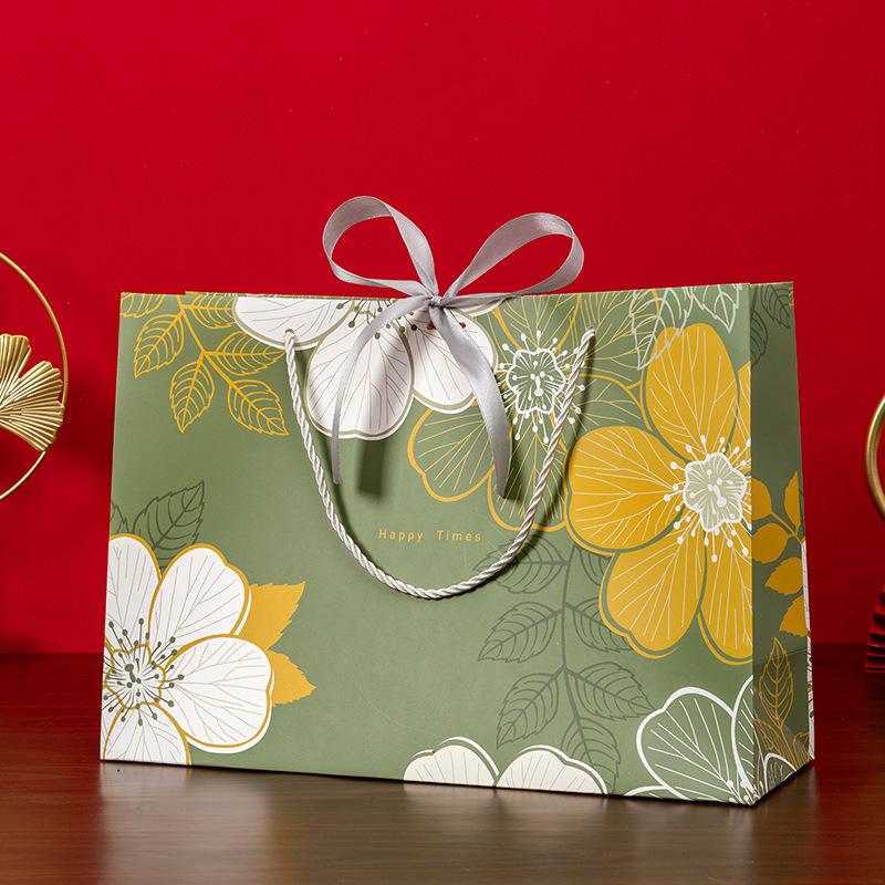 Joyful Packaging Bag, Red, Souvenir Gift Bag, Candy Bag, Candy Packaging Bag, Compatible with Ribbon