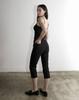 Maegolenseoul Metal Tri-Clipse Capri Pants Black