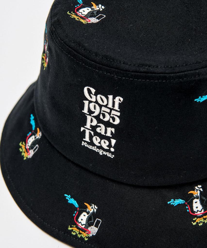 [Munsingwear] Adjustable Bucket Hat, Cotton, Character Penguin, Bucket Hat, Golf, MG5SCP76U BK00 (Black)